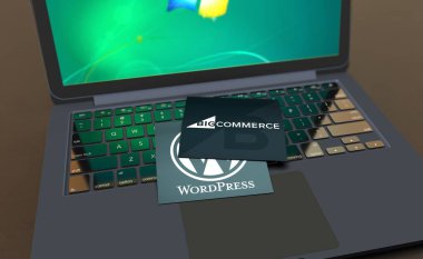 Wordpress, bir açık kaynak web yazılımı - Wordpress sosyal medya arkaplanı.