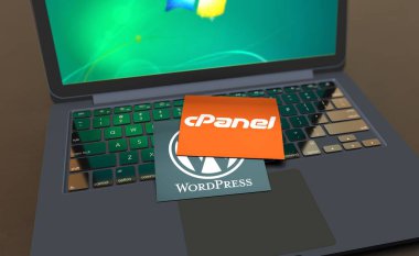 Wordpress, bir açık kaynak web yazılımı - Wordpress sosyal medya arkaplanı.