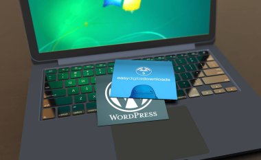 Wordpress, bir açık kaynak web yazılımı - Wordpress sosyal medya arkaplanı.