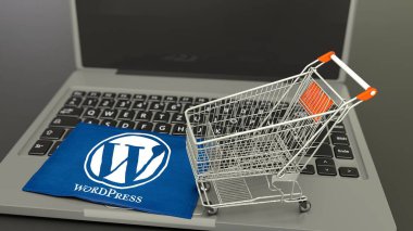 Wordpress, bir açık kaynak web yazılımı - Wordpress sosyal medya arkaplanı.