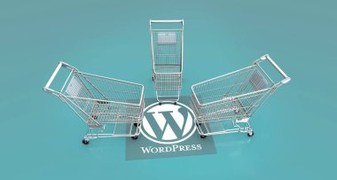 Wordpress, bir açık kaynak web yazılımı - Wordpress sosyal medya arkaplanı.