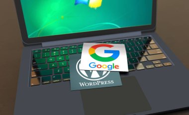 Wordpress, bir açık kaynak web yazılımı - Wordpress sosyal medya arkaplanı.