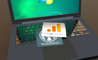 Wordpress, bir açık kaynak web yazılımı - Wordpress sosyal medya arkaplanı.