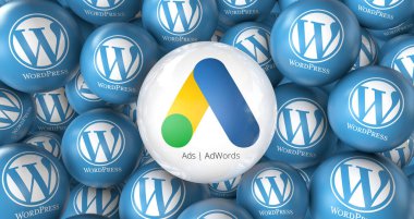 Wordpress, bir açık kaynak web yazılımı - Wordpress sosyal medya arkaplanı.