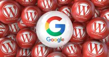 Wordpress, bir açık kaynak web yazılımı - Wordpress sosyal medya arkaplanı.