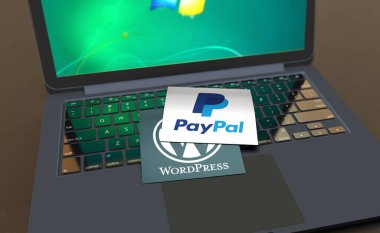 Wordpress, bir açık kaynak web yazılımı - Wordpress sosyal medya arkaplanı.