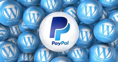 Wordpress, bir açık kaynak web yazılımı - Wordpress sosyal medya arkaplanı.