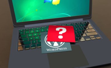 Wordpress, bir açık kaynak web yazılımı - Wordpress sosyal medya arkaplanı.