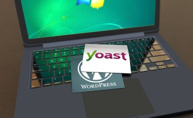 Wordpress, bir açık kaynak web yazılımı - Wordpress sosyal medya arkaplanı.