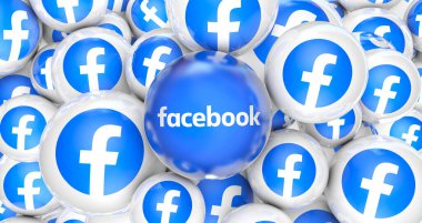 Facebook, Social Media Logos Visual Presentation - Facebook Background Design. clipart