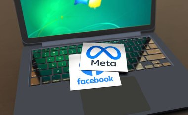 Facebook Meta, Sosyal Medya Logoları Görsel Sunum - Facebook Arkaplan Tasarımı.