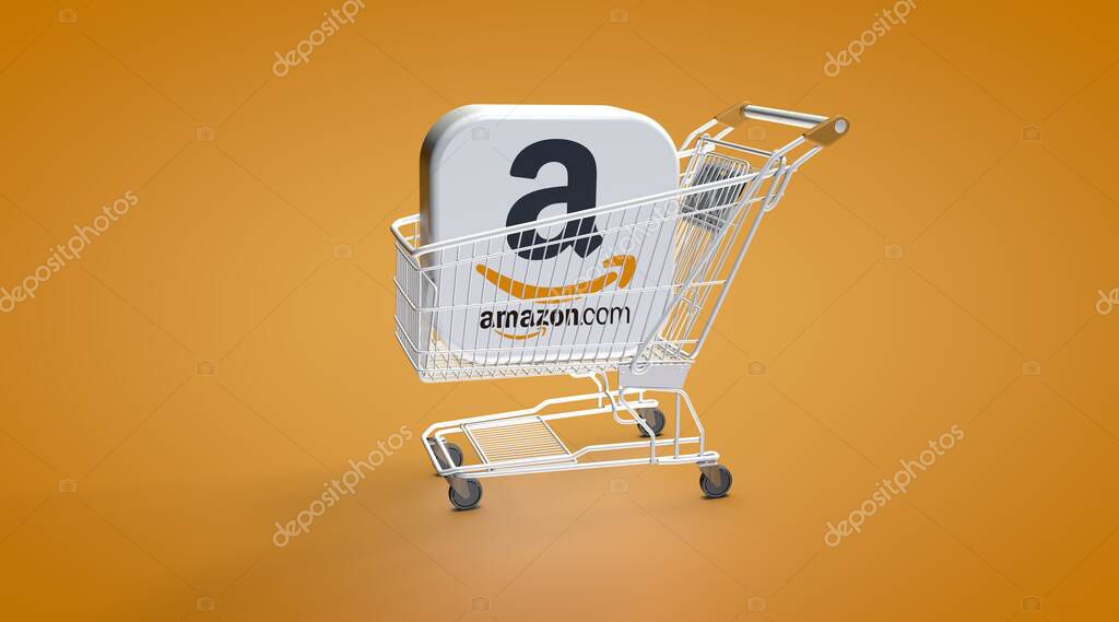 Amazon , E-Commerce Visual Design, Social Media Images. 3D rendering