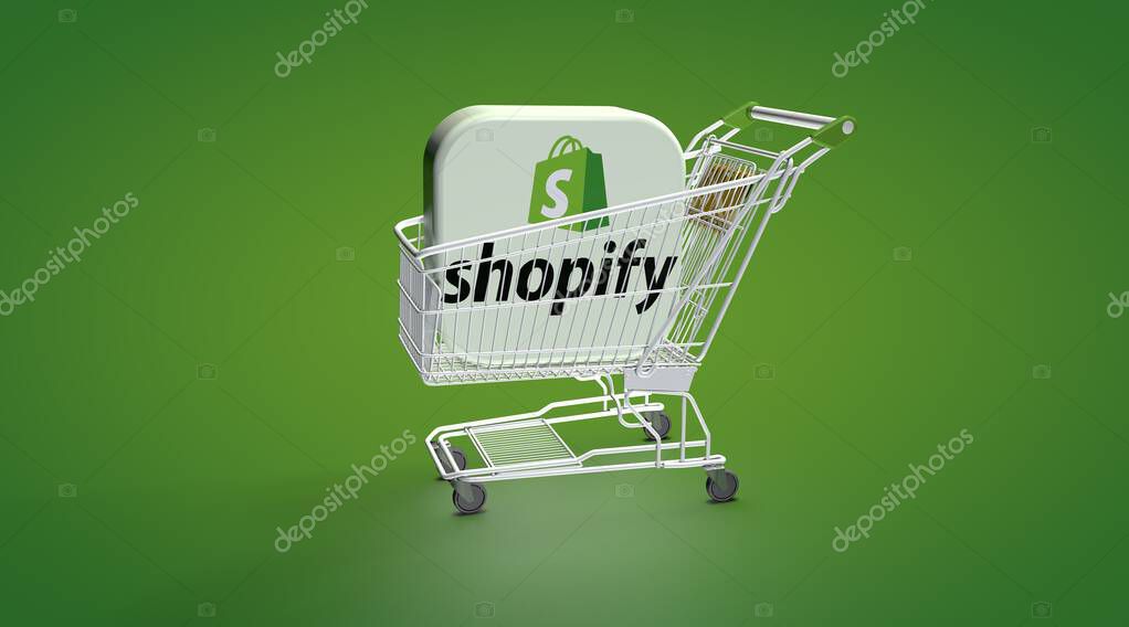Shopify, E-Commerce Visual Design, Social Media Images. 3D rendering