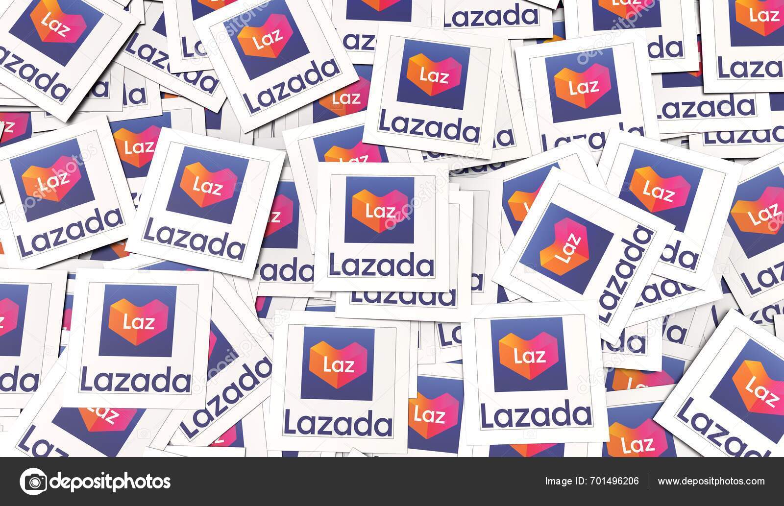 Lazada Logos Des Médias Sociaux Présentation Visuelle Conception Fond ...