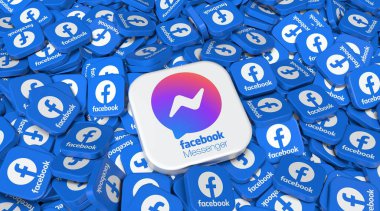 Facebook Messenger, Sosyal Medya Logoları Görsel Sunum - Facebook Arkaplan Tasarımı.