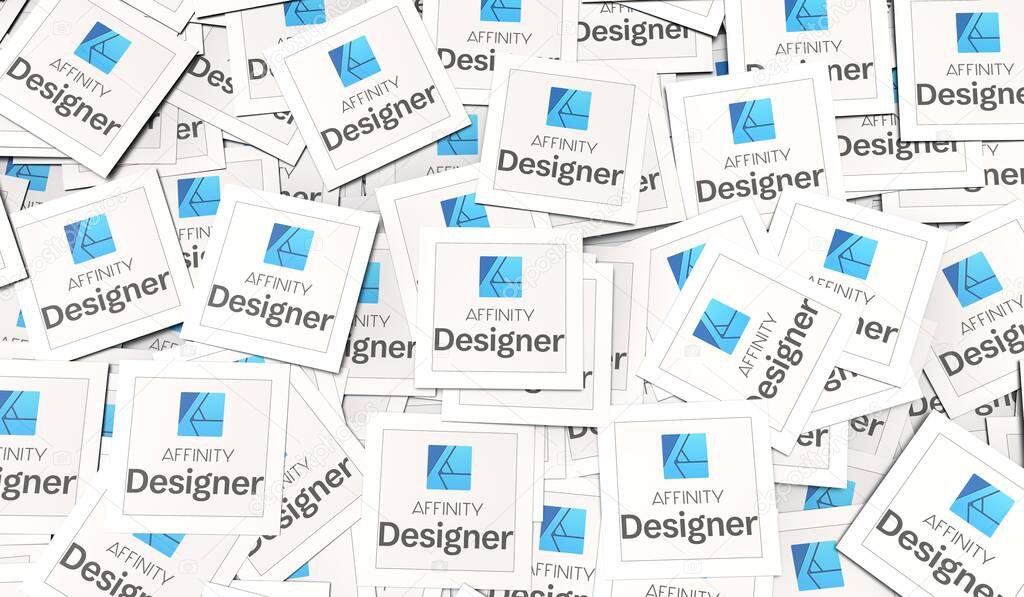 Affinity Designer, Social Media Logos Visual Presentation - Background Design.
