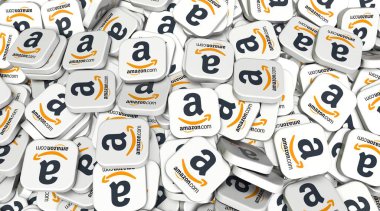 Amazon, Sosyal Medya Logoları Görsel Sunum - Arkaplan Tasarımı