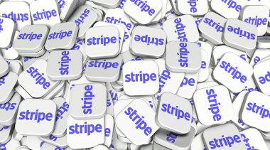 Stripe, Sosyal Medya Logoları Görsel Sunum - Arkaplan Tasarımı