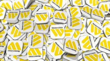Western Union, Social Media Logos Görsel Sunum - Arkaplan Tasarımı