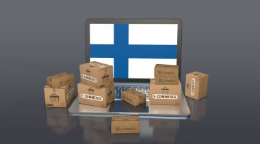 Finlandiya, Finlandiya Cumhuriyeti, E-Ticaret Görsel Tasarım, Sosyal Medya Görüntüleri. 3B görüntüleme.