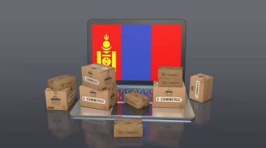 Moğolistan, Moğolistan Sosyalist Cumhuriyeti, E-Ticaret Görsel Tasarım, Sosyal Medya Görüntüleri. 3B görüntüleme.