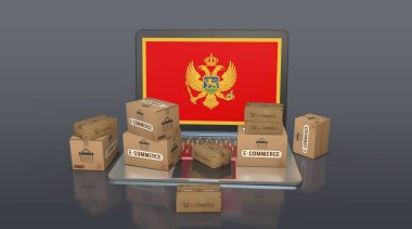 Karadağ, Karadağ, Parlamento Cumhuriyeti, E-Ticaret Görsel Tasarım, Sosyal Medya Görüntüleri. 3B görüntüleme.