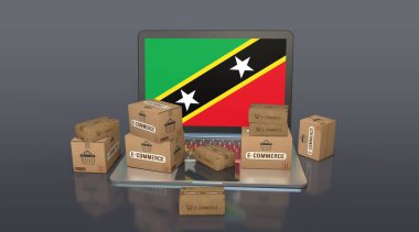 Saint Kitts ve Nevis, Saint Kitts ve Nevis Federasyonu, E-Ticaret Görsel Tasarım, Sosyal Medya Görüntüleri. 3B görüntüleme.