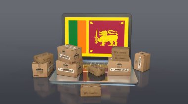 Sri Lanka, Sri Lanka Demokratik Sosyalist Cumhuriyeti, E-Ticaret Görsel Tasarım, Sosyal Medya Görüntüleri. 3B görüntüleme.