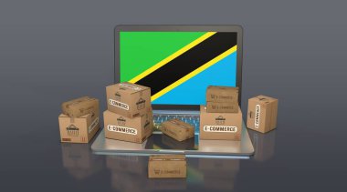 Tanzanya, Birleşik Tanzanya Cumhuriyeti, E-Ticaret Görsel Tasarım, Sosyal Medya Görüntüleri. 3B görüntüleme.