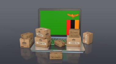 Zambiya, Zambiya Cumhuriyeti, E-Ticaret Görsel Tasarım, Sosyal Medya Görüntüleri. 3B görüntüleme.