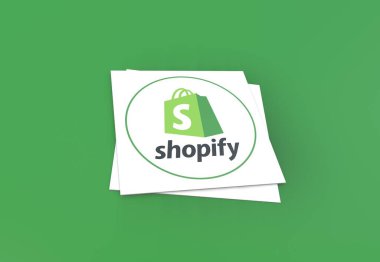 Shopify, Social Media Logo Görsel Sunumu (3D Görsel Tasarım) - 20 Şubat 2024, İstanbul, Türkiye