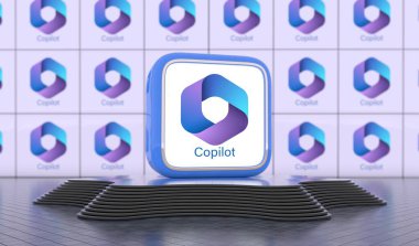 Kopilot, Sosyal Medya Konsepti. 3B Görsel Tasarım.