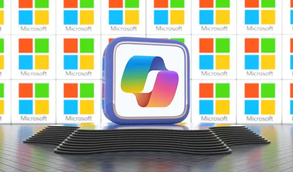 365 Copilot, Sosyal Medya Konsepti. 3B Görsel Tasarım.