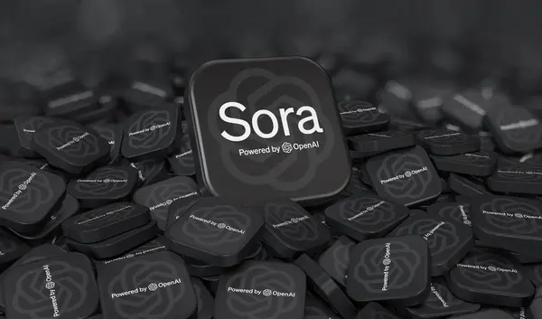 Sora, OpenAI Logosu, Yapay Zeka Platformu (3B Hazırlama)