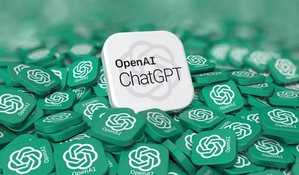 Sohbet GPT, OpenAI Logosu, Yapay Zeka Platformu (3B Hazırlama))