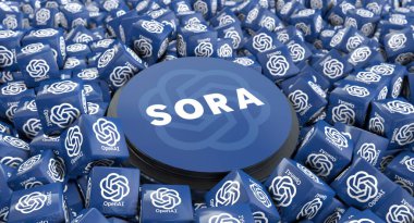 Sora, OpenAI Logosu, Yapay Zeka Platformu (3B Hazırlama)
