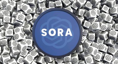 OpenAI Sora, Yapay Zeka Konsepti. 3D Görsel Tasarım. OpenAI Sora