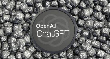 OpenAI ChatGPT, yapay zeka konsepti. 3B Görsel Tasarım. 