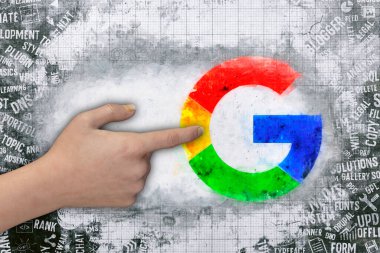 Google, Google Servisleri Logo Görsel Sunumu - Sosyal Medya Arkaplanı.