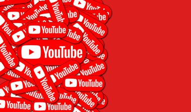 Youtube, Youtube Logo Görsel Sunumu - Sosyal Medya Arkaplanı.