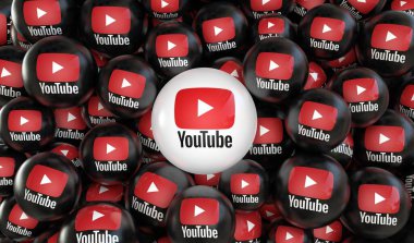 Youtube, Youtube Logo Görsel Sunumu - Sosyal Medya Arkaplanı.