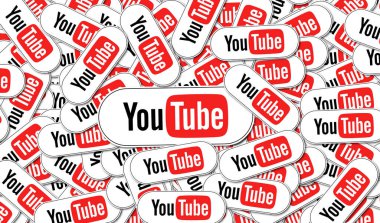 Youtube, Youtube Logo Görsel Sunumu - Sosyal Medya Arkaplanı.
