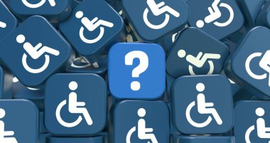 Disabled, Disability Signs, Icons are Visual Presentation. clipart