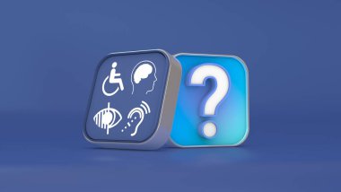 Engelli, Engelli İşaretleri, Simgeler Görsel Sunumdur.