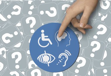 Engelli, Engelli İşaretleri, Simgeler Görsel Sunumdur.