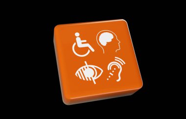 Engelli, Engelli İşaretleri, Simgeler Görsel Sunumdur.