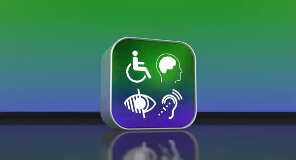 障害者 障害者サイン アイコンはビジュアルプレゼンテーションです ロイヤリティフリーのストック写真
