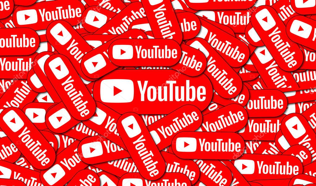 Youtube, Youtube Logo Visual Presentation - Social Media Background.