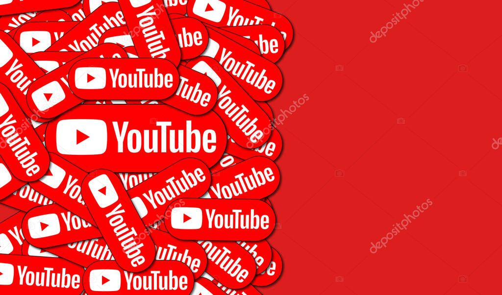 Youtube, Youtube Logo Visual Presentation - Social Media Background.