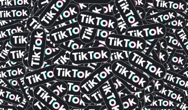 TikTok, Sosyal medya konsepti. Görsel Tasarım.